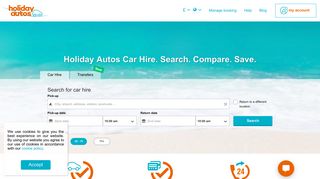 Compare Car Hire. Save up to 40%. Holiday Autos