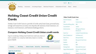 Holiday Coast Credit Union Credit Cards: Review & Compare | Canstar