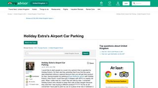 Holiday Extra's Airport Car Parking - United Kingdom Forum ...