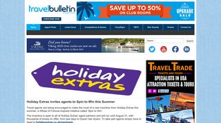 Travel Bulletin - Holiday Extras invites agents to Spin to Win this Summer