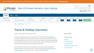 Travel Insurance | Holiday Extras | Home - Olympic Holidays