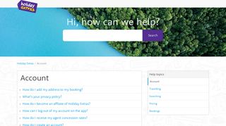 Account – Holiday Extras