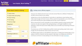 Holiday Extras affiliate program | Introduction