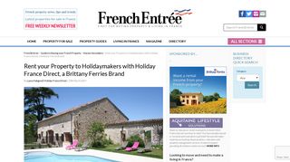 Rent your Property to Holidaymakers with Holiday France Direct, a ...