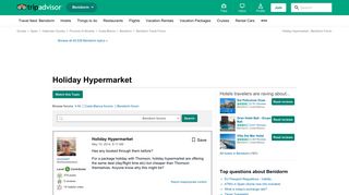 Holiday Hypermarket - Benidorm Forum - TripAdvisor