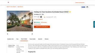 Holiday Inn Club Vacations Scottsdale Resort #D921 Details : RCI