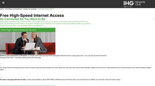Free High-Speed Internet Access - InterContinental Hotels Group