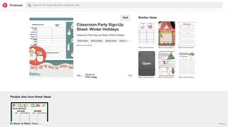 Get our sign-up sheet for holiday parties! | Holiday Season! | Pinterest ...