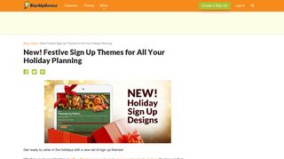 New! Festive Sign Up Themes for All Your Holiday Planning