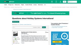 Questions about Holiday Systems International - Timeshares ...