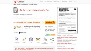 Get Free Holiday Car Washes - Fill Online, Printable, Fillable, Blank ...