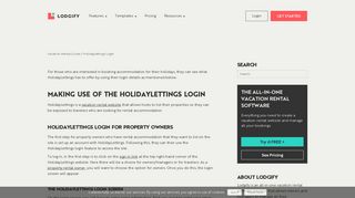 HolidayLettings Login - Lodgify