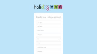Client sign up - Holidog.com