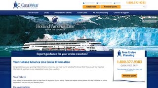 Already Booked - Holland America Line: Tickets, Pre-registration ...