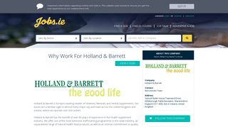 Holland & Barrett is hiring. Apply now. - Jobs.ie