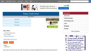Holley Credit Union - Paris, TN - Credit Unions Online