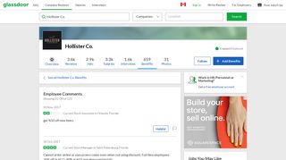 Hollister Co. Employee Benefit: Employee Discount | Glassdoor.ca