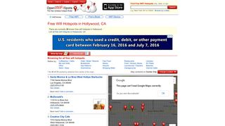 Free Wifi Hotspots in Hollywood, CA - OpenWiFiSpots
