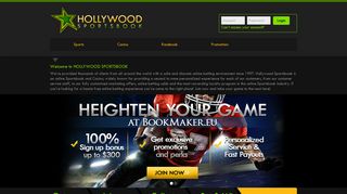 Online Sportsbook Betting and Online wagering odds at Hollywood ...