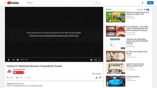 Holmes CC Blackboard Browser Compatibility Checker - YouTube