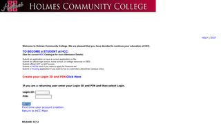 Admissions Login - Holmes Community College