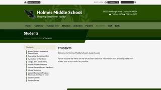 Students - Holmes Middle School