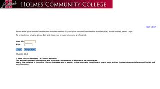 User Login - Holmes Community College