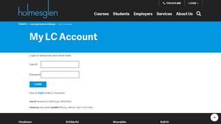 My LC Account | Melbourne TAFE Courses & Degrees ... - Holmesglen