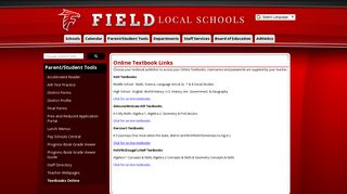 Textbooks Online - Field Local Schools