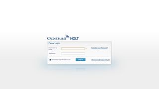 Credit Suisse HOLT Lens ™ Login