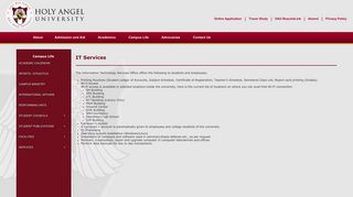IT Services - Holy Angel University - Laus Deo Semper