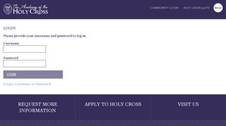 Login - The Academy of the Holy Cross
