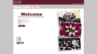 Please Login to the Holy Cross College Portal