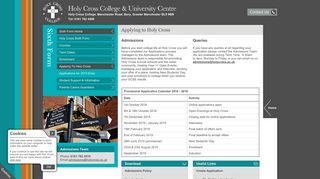 Applying to Holy Cross | Holy Cross College & University Centre