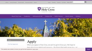 Apply | College of the Holy Cross