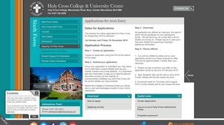 Applications for 2019 Entry - Holy Cross College