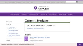 Current Students | College of the Holy Cross