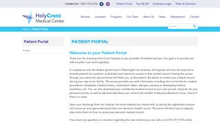 Patient Portal - Holy Cross Medical Center - Holy Cross Hospital