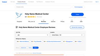 Working at Holy Name Medical Center: 180 Reviews | Indeed.com