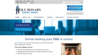Online banking - Holy Rosary Credit Union