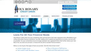 Loans - Holy Rosary Credit Union