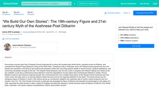 (PDF) “We Build Our Own Stories”: The 19th-century Figure and 21st ...