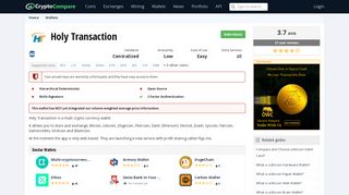 Holy Transaction Web Multi-cryptocurrency Wallet - Reviews and ...