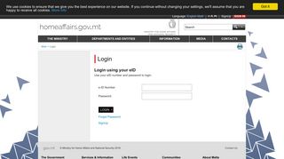Login - Ministry for Home Affairs and National Security