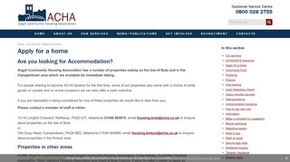 Apply for a home | ACHA - Argyll Community Housing Association