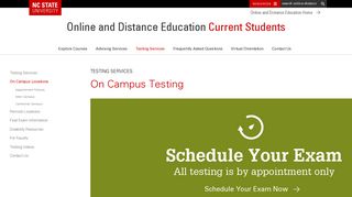 Testing Services – On Campus | NC State Online and Distance ...