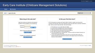 Early Care Institute (Childcare Management Solutions): Login to the site