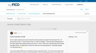 Home Credit Sprint Visa - myFICO® Forums - 5212473