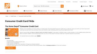 Consumer Credit Card FAQs | The Home Depot Canada
