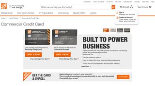 Commercial Credit Card - The Home Depot